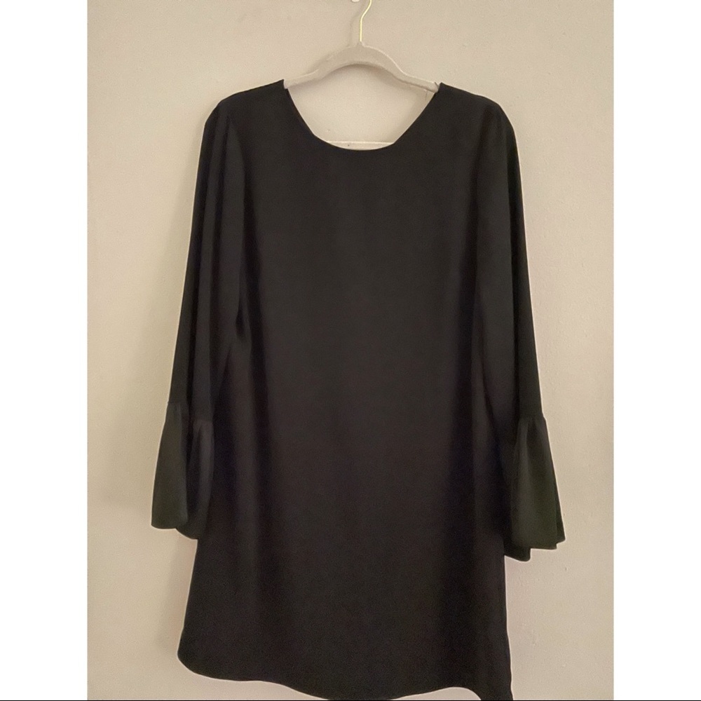 Cremieux Black Trumpet Sleeve Dress